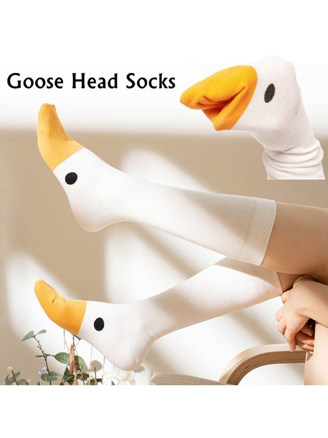 Creative Goose Head Sport Cotton Breathable Socks Funny Cartoon Women ...