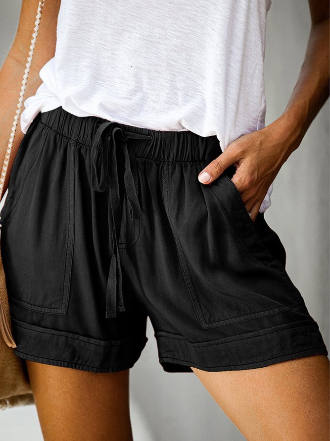 Women's Summer Elastic Waist Casual Shorts