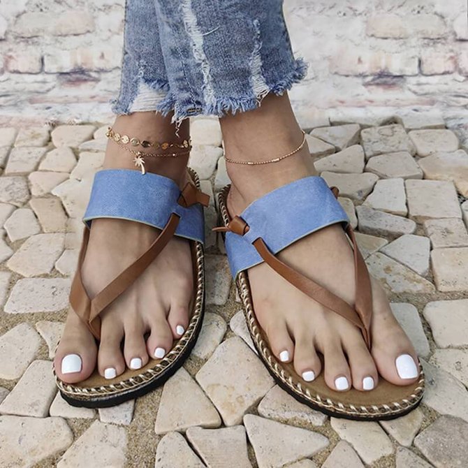 Women Casual Summer Daily Comfy Slip On Sandals