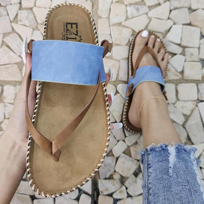 Women Casual Summer Daily Comfy Slip On Sandals