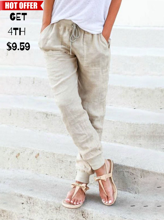 JFN Solid Casual Pants