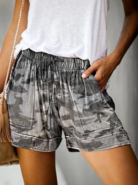 Women's Summer Elastic Waist Casual Shorts