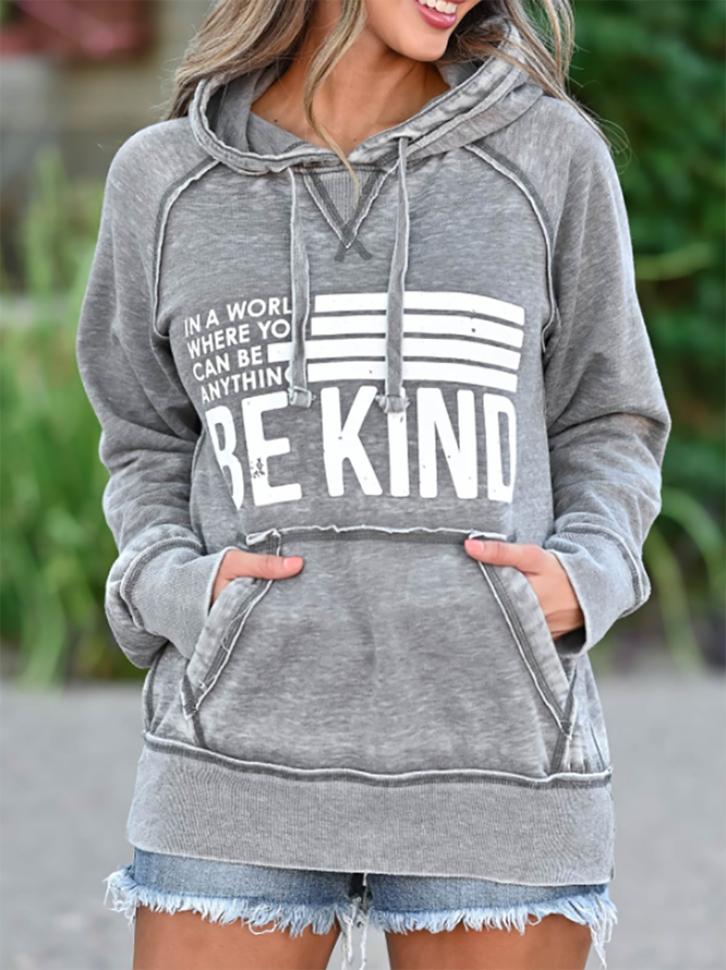 Printed hooded sweatshirt clearance