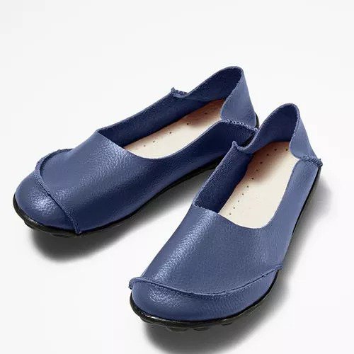 Slip On Leather Daily Casual Flats