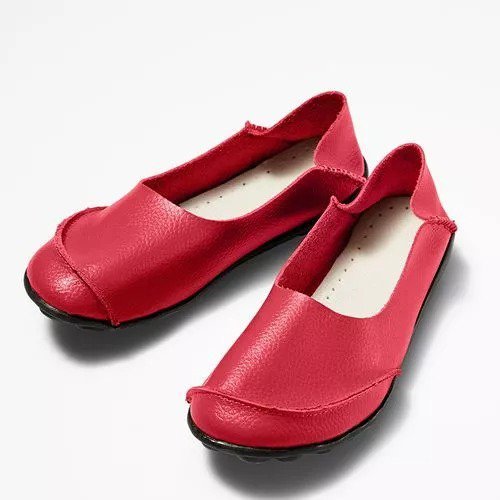 Slip On Leather Daily Casual Flats