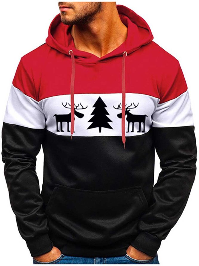 red hoodie black pants