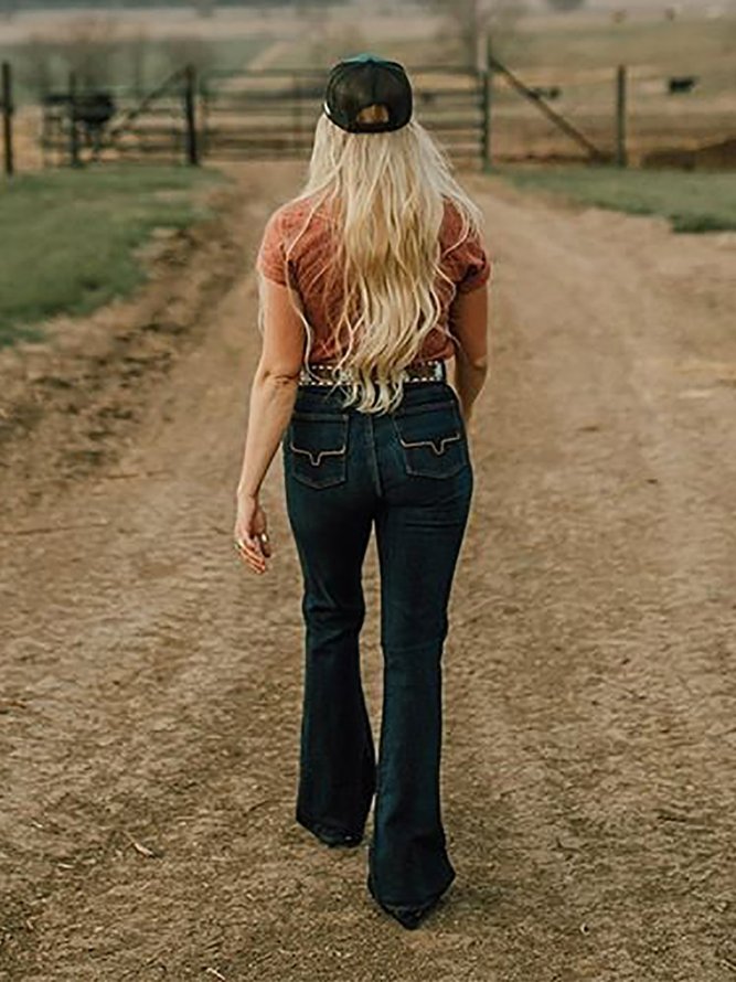 Deep Blue Casual Shift Denim Jeans