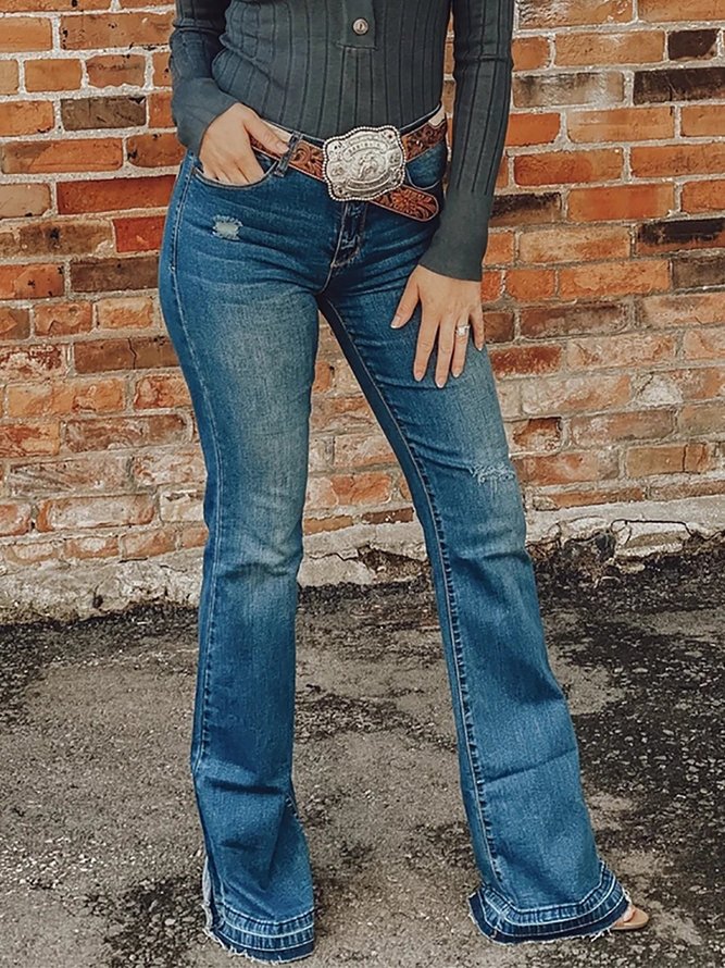 Blue Casual Denim Jeans