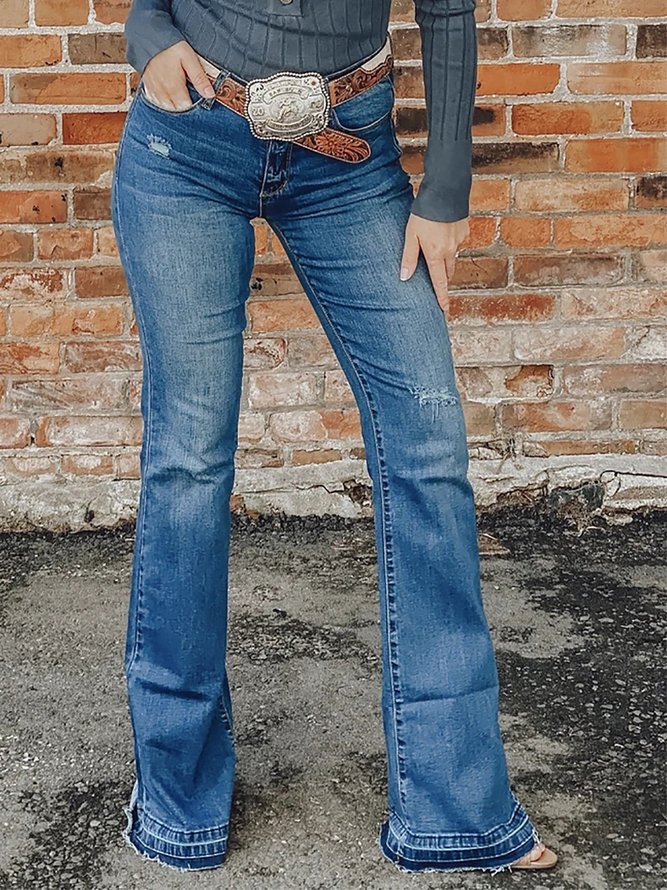 Blue Casual Denim Jeans