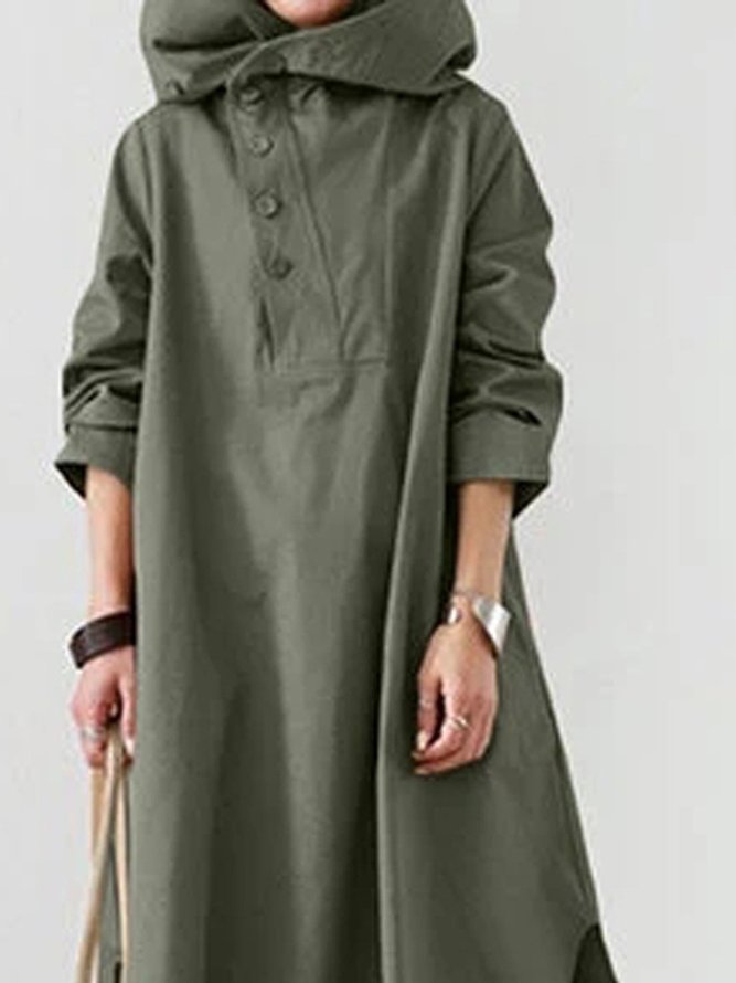 A-Line Long Sleeve Cotton Shirts & Tops