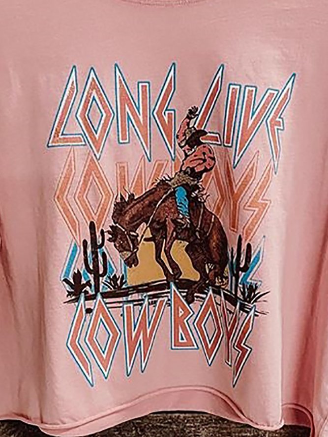 Pink Animal Long Sleeve Shift Sweatshirts