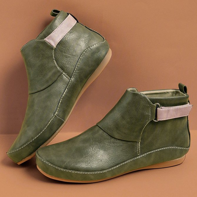 womens flat casual booties