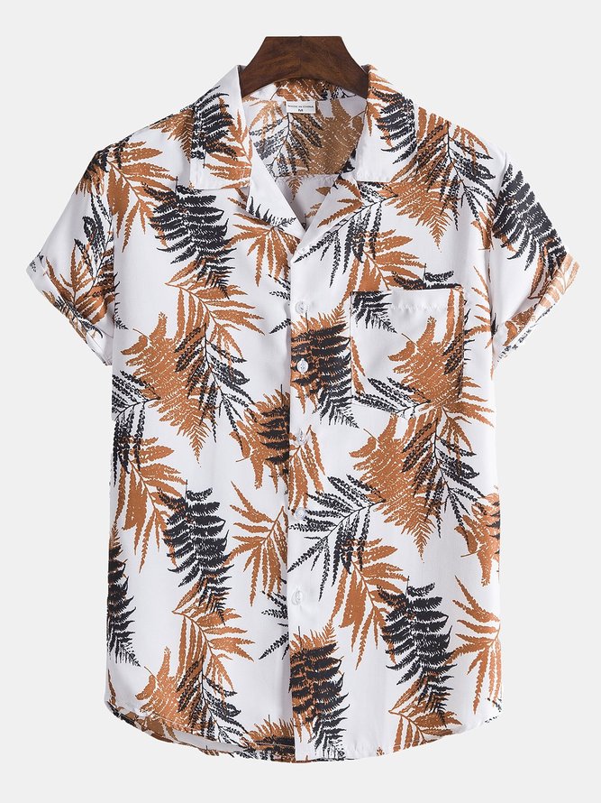 Men's Basic Printed Coconut Tree Shirts | justfashionnow
