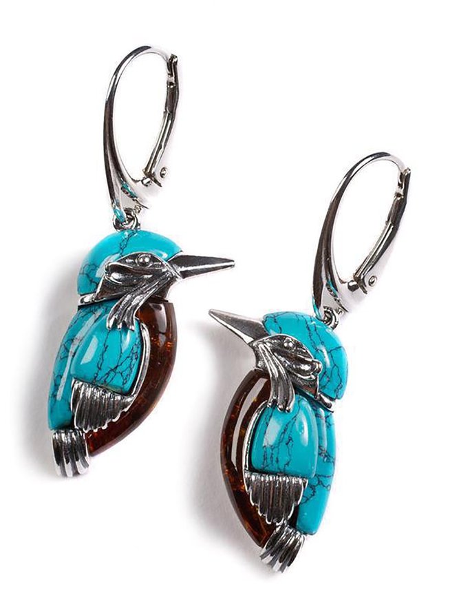 JFN  Alloy  bird  Earrings