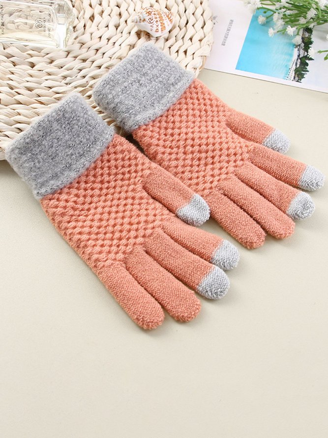 Pure color knitted mobile phone touch screen knitted ...