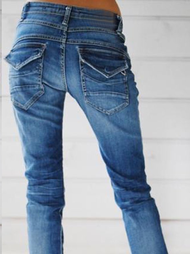 Blue Denim Shift Jeans  Jeans