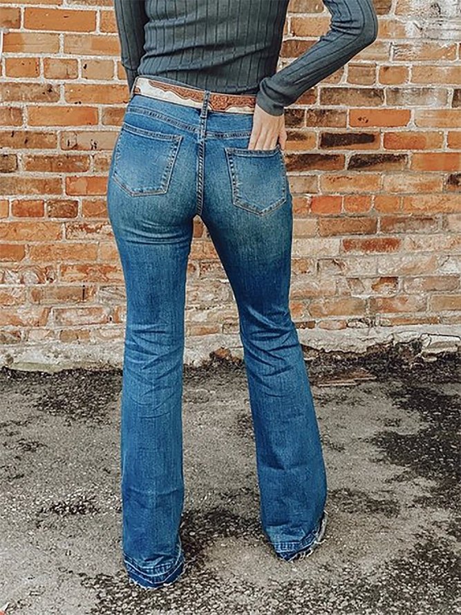 Blue Casual Denim Jeans