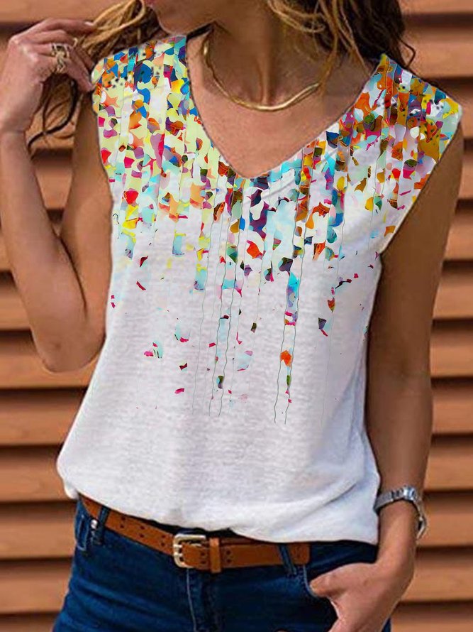 Abstract Printed Top