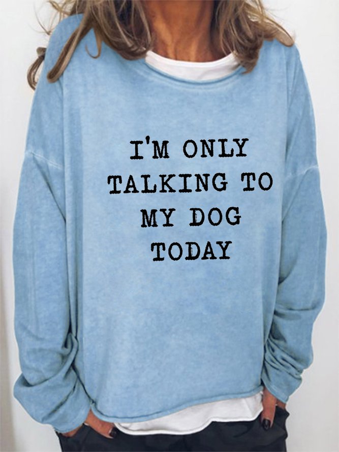 JFN Round Neck Letter Casual Sweatshirt