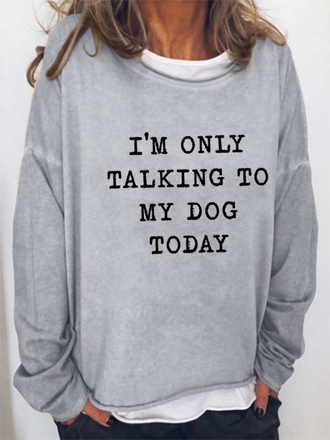 JFN Round Neck Letter Casual Sweatshirt