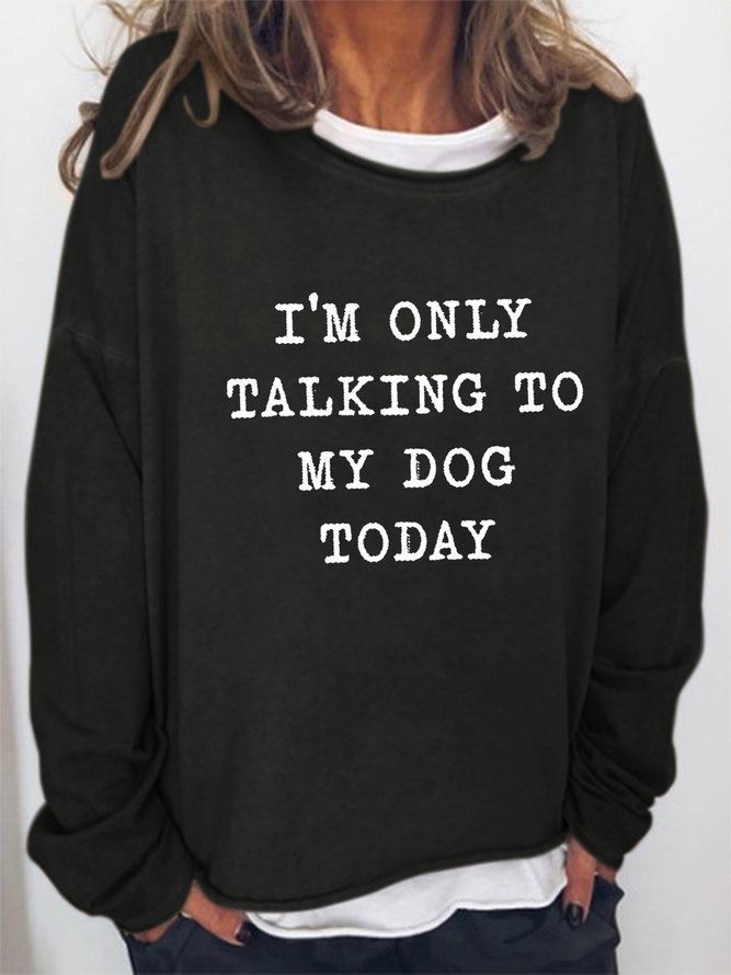JFN Round Neck Letter Casual Sweatshirt