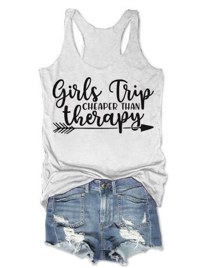 Girl's Trip Cheaper Than Therapy Women's Sleeveless Shirt | Women's ...