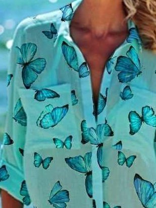 Shawl Collar Butterfly Long Sleeve Weaving Dress