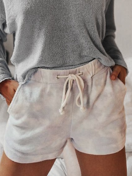 Knitted Ombre/tie-Dye Short Pants