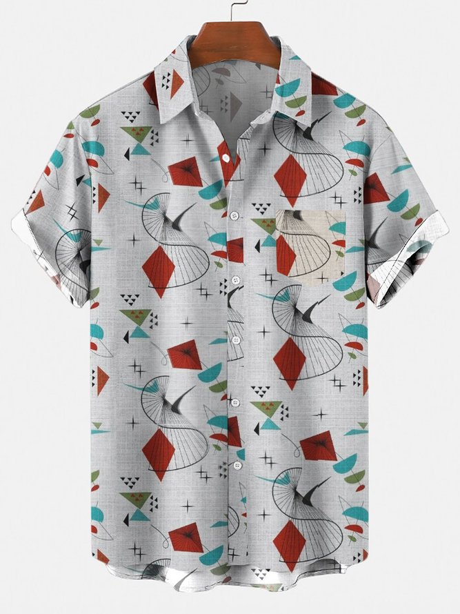 Men's Shirt Collar Abstract Printed Shirts | justfashionnow