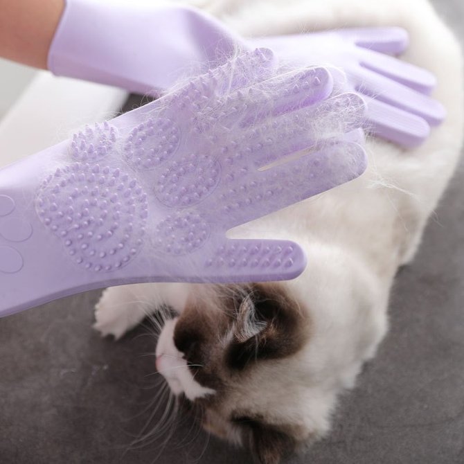 Silicone Gloves Artifact for washing cats and dogs, massage for dogs