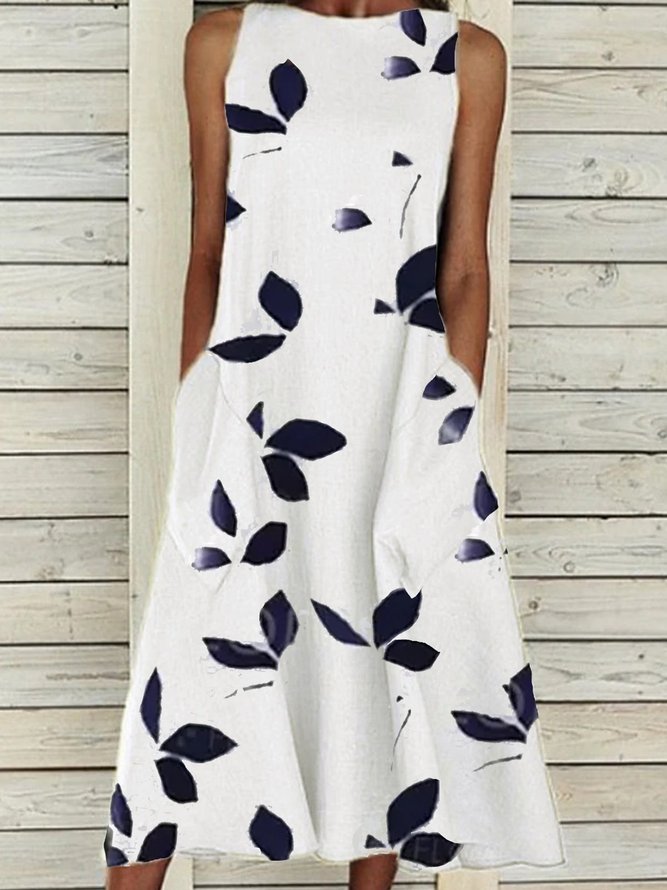 Elegant Cotton-Blend A-Line Dresses