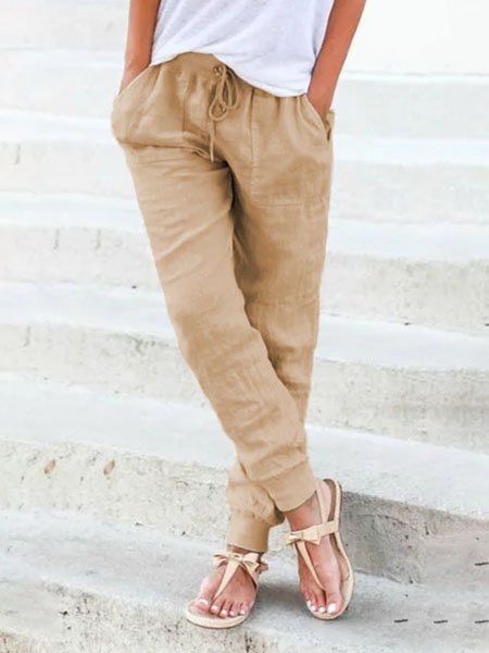 JFN Solid Casual Pants