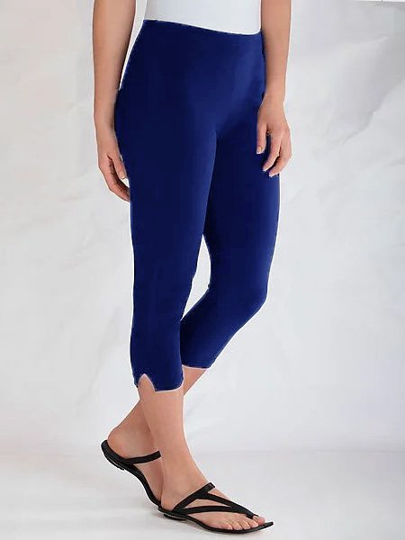 Sheath Cotton Plain Leggings