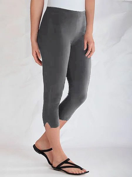 Sheath Cotton Plain Leggings