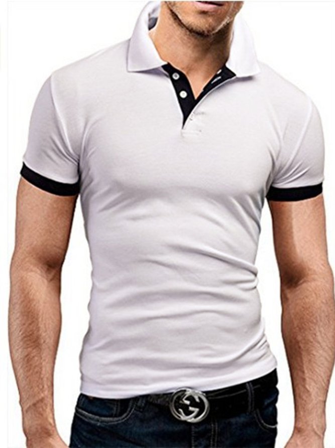 Plain Shirt Collar Work Polos