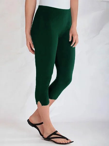 Sheath Cotton Plain Leggings