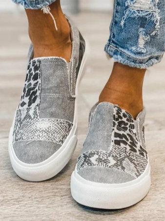 JFN  Leather and Flat Heel  Daily Women’s  Sneakers