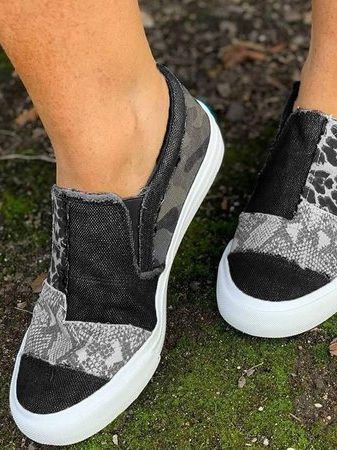 JFN  Leather and Flat Heel  Daily Women’s  Sneakers