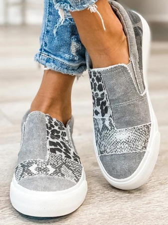 JFN  Leather and Flat Heel  Daily Women’s  Sneakers
