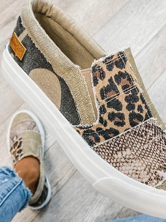 JFN  Leather and Flat Heel  Daily Women’s  Sneakers