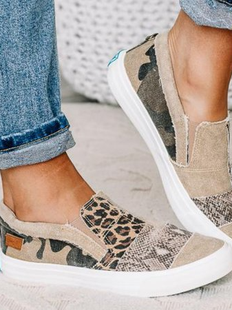 JFN  Leather and Flat Heel  Daily Women’s  Sneakers