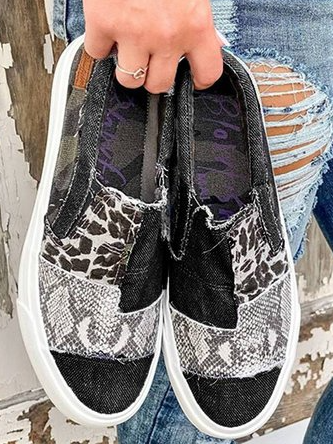 JFN  Leather and Flat Heel  Daily Women’s  Sneakers