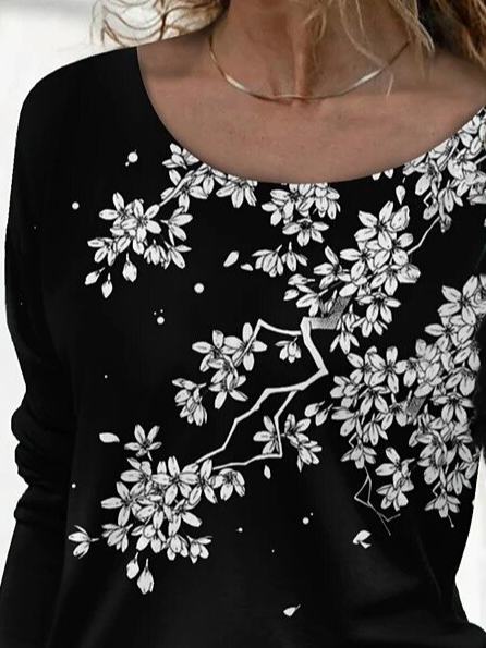 Floral Long Sleeve Casual Shirts & Tops