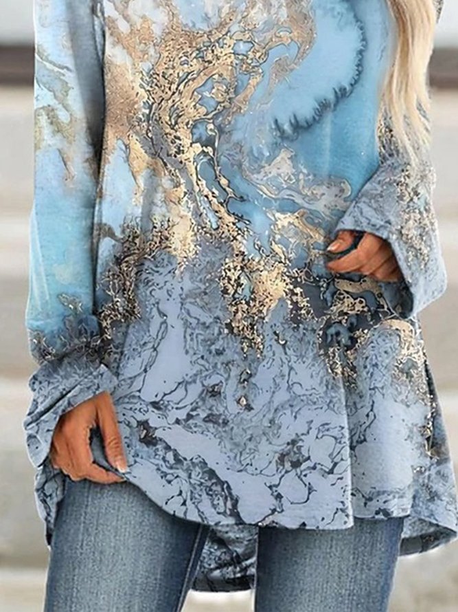 Crew Neck Holiday Sea Long Sleeve Top