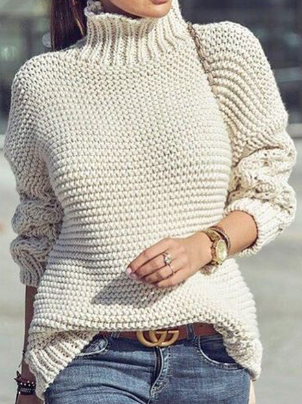 Loosen Yarn/Wool Yarn Casual Sweater