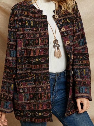 Tribal Vintage Casual Cardigan