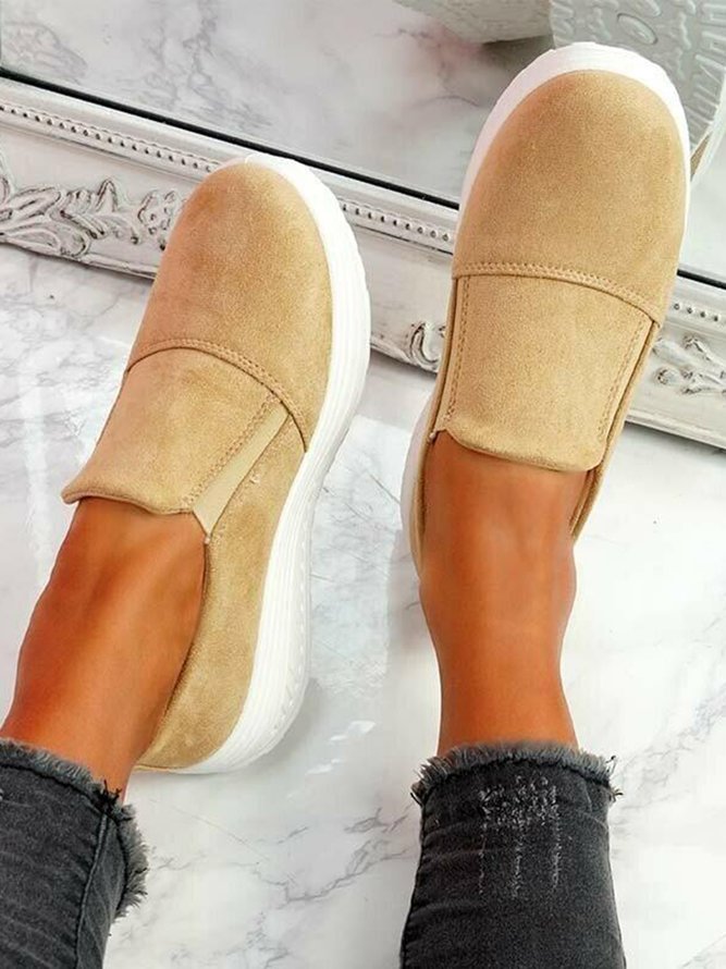 Casual Simple Stitching Platform Shoes Women Shoes