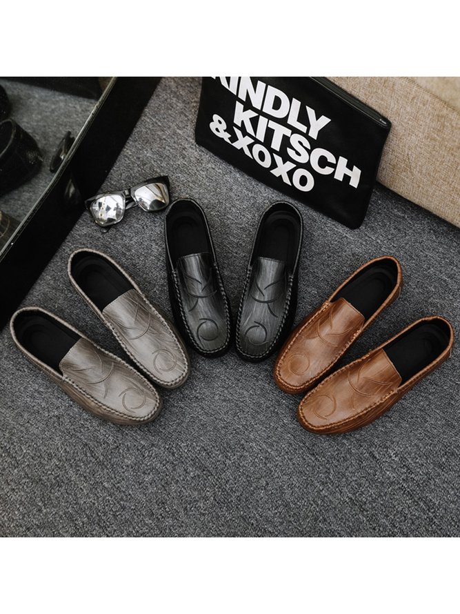 Casual Simple Hand-sewn Leather Shoes