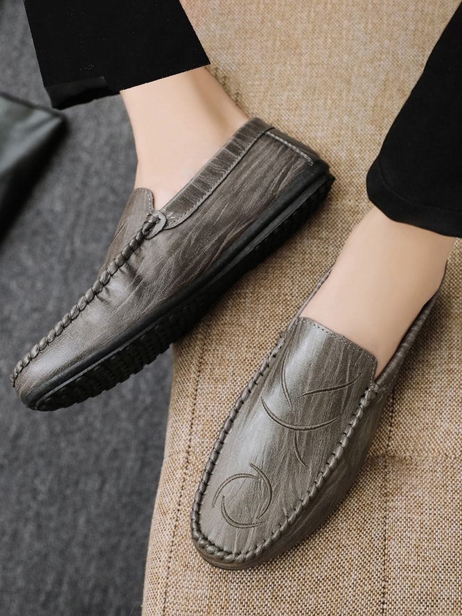 Casual Simple Hand-sewn Leather Shoes