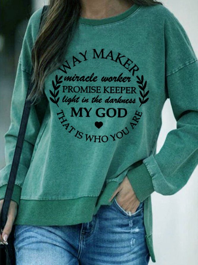 JFN Crew Neck Letter Long Sleeves Sweatshirt